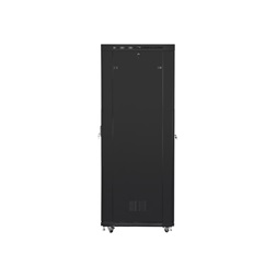 Lanberg FF01-8047-23BL 19" 47U SZÉL:800mm MÉLY:1000mm MAG:2320mm lapraszerelt LCD hálós fémajtós fekete rack szekrény
