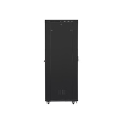 Lanberg FF01-8047-23BL 19" 47U SZÉL:800mm MÉLY:1000mm MAG:2320mm lapraszerelt LCD hálós fémajtós fekete rack szekrény