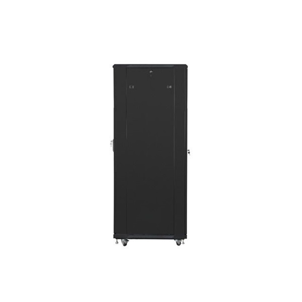 Lanberg FF01-8842-23B 19" 42U SZÉL:800mm MÉLY:800mm MAG:2047mm lapraszerelt hálós fémajtós fekete rack szekrény
