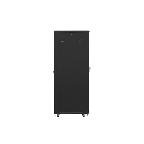 Lanberg FF01-8842-23B 19" 42U SZÉL:800mm MÉLY:800mm MAG:2047mm lapraszerelt hálós fémajtós fekete rack szekrény