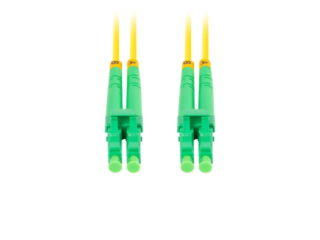 Lanberg FO-LALA-SD11-0030-YE duplex optikai patch kábel 4xLC/APC csatlakozóval, duplex 9/125 LSZH, 3m