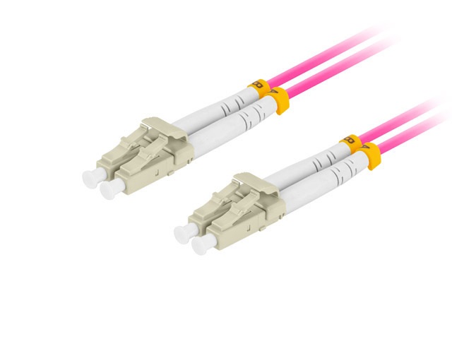 Lanberg FO-LULU-MD41-0150-VT duplex optikai patch kábel 4xLC/UPC csatlakozóval, 50/125 LSZH OM4, 15m