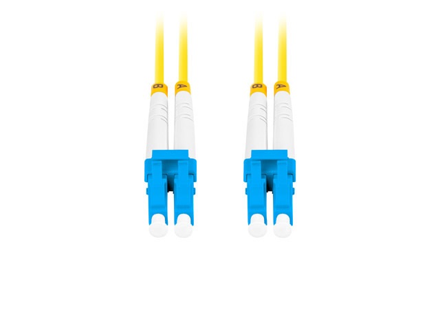 Lanberg FO-LULU-SD11-0020-YE duplex optikai patch kábel 4xLC/UPC csatlakozóval, duplex 9/125 LSZH, 2m