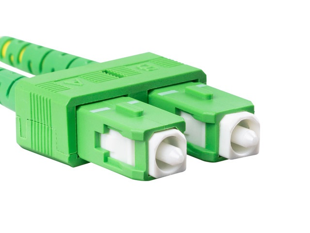 Lanberg FO-SASA-SD11-0020-YE duplex optikai patch kábel 4xSC/APC csatlakozóval, duplex 9/125 LSZH, 2m