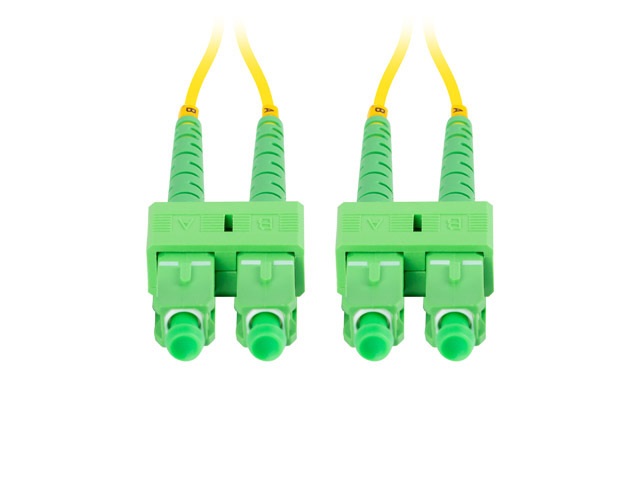 Lanberg FO-SASA-SD11-0020-YE duplex optikai patch kábel 4xSC/APC csatlakozóval, duplex 9/125 LSZH, 2m