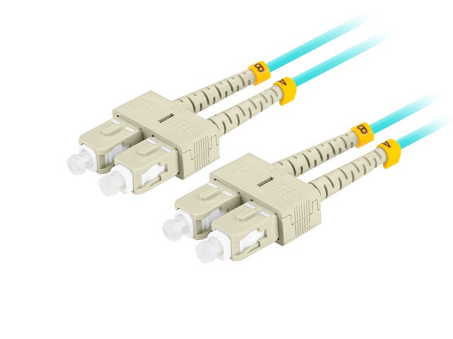 Lanberg FO-SUSU-MD31-0020-TQ duplex optikai patch kábel 4xSC/UPC csatlakozóval, 50/125 LSZH OM3, 2m