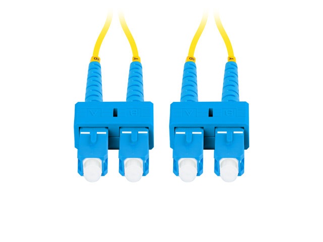 Lanberg FO-SUSU-SD11-0020-YE duplex optikai patch kábel 4xSC/UPC csatlakozóval, duplex 9/125 LSZH, 2m