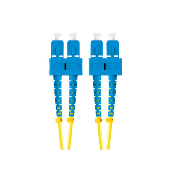 Lanberg FO-SUSU-SD11-0100-YE duplex optikai patch kábel 4xSC/UPC csatlakozóval, duplex 9/125 LSZH, 10m