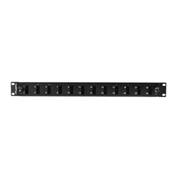 Lanberg FOP1-12SD-LQB 19" 1U 12xSC duplex vagy 12xLC Quad fekete kihúzható optikai üres patch panel
