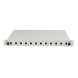 Lanberg FOP1-12SS-LDS 19" 1U 12xSC simplex vagy 12xLC duplex szürke kihúzható optikai üres patch panel