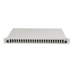 Lanberg FOP1-24SD-LQS 19" 1U 24xSC duplex vagy 24xLC Quad szürke kihúzható optikai üres patch panel