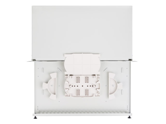 Lanberg FOP1-24SS-LDS 19" 1U 24xSC simplex vagy 24xLC duplex szürke kihúzható optikai üres patch panel