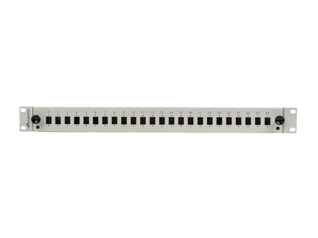 Lanberg FOP1-24SS-LDS 19" 1U 24xSC simplex vagy 24xLC duplex szürke kihúzható optikai üres patch panel