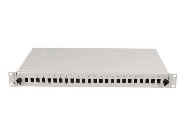 Lanberg FOP1-24SS-LDS 19" 1U 24xSC simplex vagy 24xLC duplex szürke kihúzható optikai üres patch panel