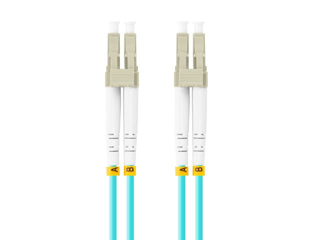 Lanberg FO-LULU-MD31-0100-TQ Multimódusú OM3 duplex optikai patch kábel 4xLC/UPC csatlakozóval 10m