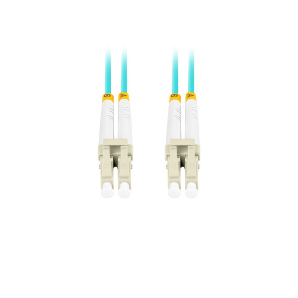 Lanberg FO-LULU-MD31-0100-TQ Multimódusú OM3 duplex optikai patch kábel 4xLC/UPC csatlakozóval 10m