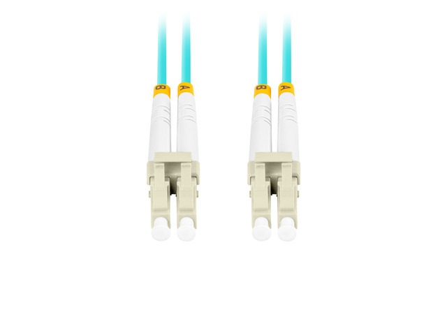 Lanberg FO-LULU-MD31-0100-TQ Multimódusú OM3 duplex optikai patch kábel 4xLC/UPC csatlakozóval 10m