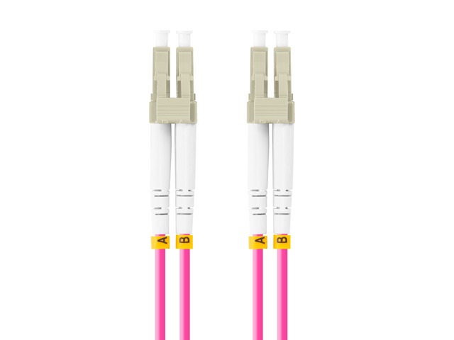 Lanberg FO-LULU-MD41-0200-VT Multimódusú OM4 duplex optikai patch kábel 4xLC/UPC csatlakozóval 20m