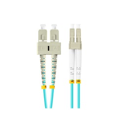 Lanberg FO-LUSU-MD31-0030-TQ Multimódusú OM3 duplex optikai patch kábel 2xLC/UPC-2xSC/UPC csatlakozóval 3m