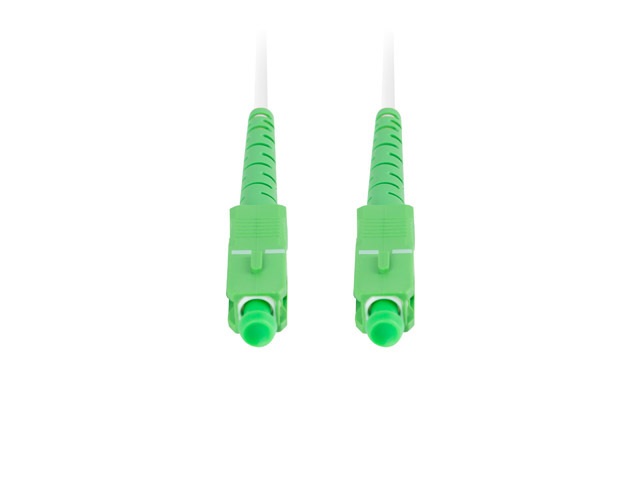 Lanberg FO-SASA-SS21-0300-WH Monomódusú szimplex optikai patch kábel 2xSC/APC csatlakozóval 30m