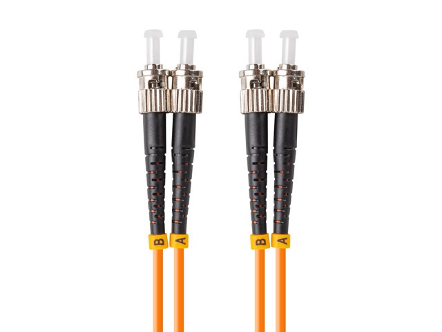 Lanberg FO-STST-MD21-0150-OG Multimódusú OM2 duplex optikai patch kábel 2xST/UPC csatlakozóval 15m