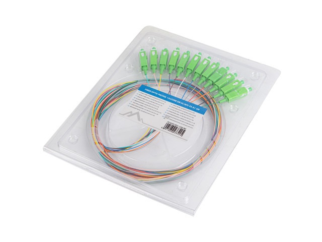 Lanberg FP-SCAP-SS21-1202-MC Monomódusú SC/APC optikai pigtail kábel 2m 12db/csomag