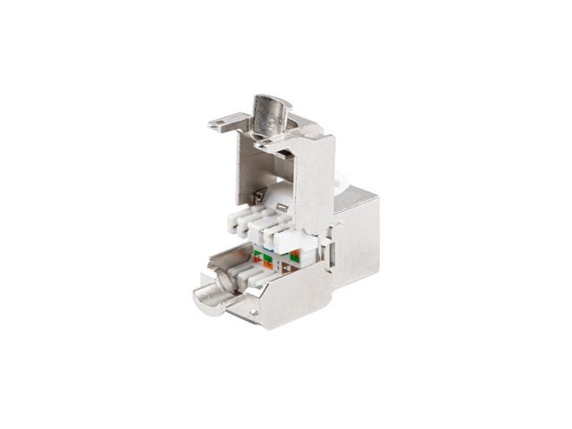 Lanberg KSF7-2000 Cat.7 FTP 180°-os szerszám nélkül szerelhető árnyékolt RJ45 Keystone jack