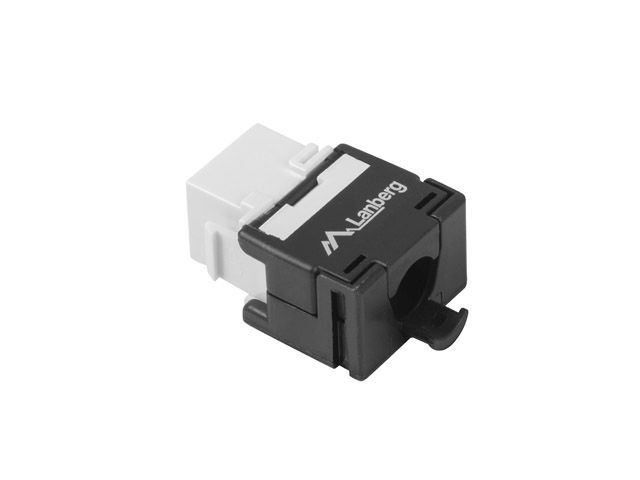 Lanberg KSU6-2000 Cat.6 UTP 180°-os szerszám nélkül szerelhető árnyékolatlan RJ45 Keystone jack