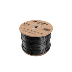 Lanberg LCF5-21CU-0305-BK Cat.5e F/UTP AWG24 Fca PE 305m árnyékolt fekete kültéri kábel