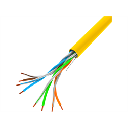 Lanberg LCU5-10CC-0305-Y UTP CCA 100Mb/s 100MHz 305m árnyékolatlan réz bevonatú alumínium sárga fali kábel