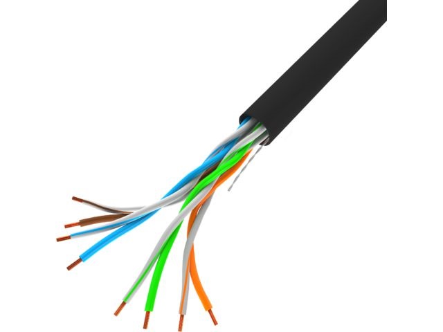 Lanberg LCU5-12CU-0305-BK Cat.5e U/UTP AWG24 PVC CU 305m árnyékolatlan fekete fali kábel