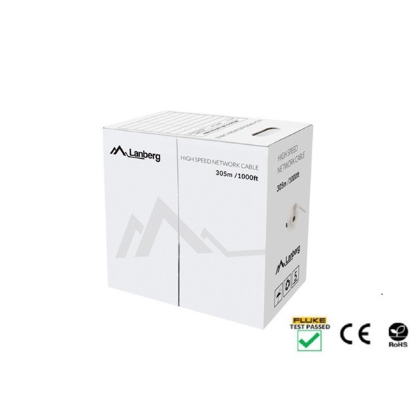 Lanberg LCU5-12CU-0305-G Cat.5e UTP PVC CU Fca 305m árnyékolatlan zöld fali kábel