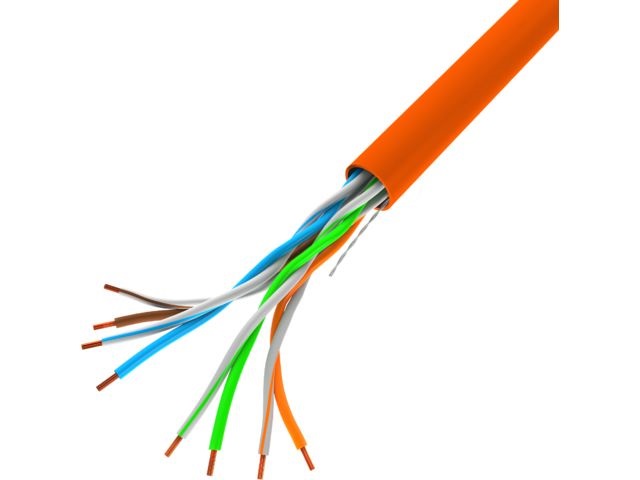 Lanberg LCU5-12CU-0305-O Cat.5e U/UTP AWG24 PVC CU 305m árnyékolatlan narancs fali kábel
