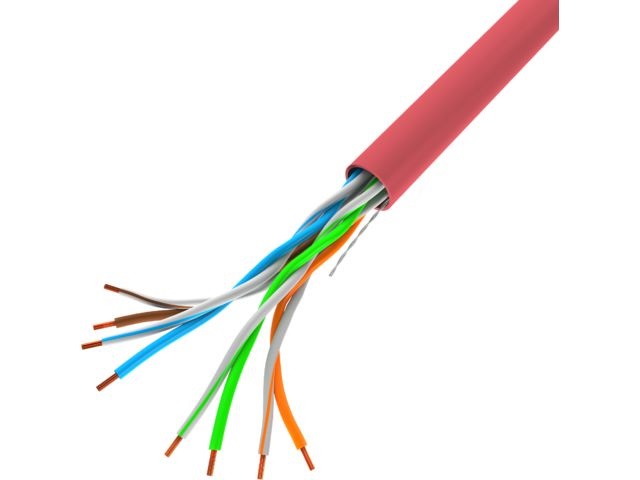 Lanberg LCU5-12CU-0305-R Cat.5e U/UTP AWG24 PVC CU 305m árnyékolatlan piros fali kábel