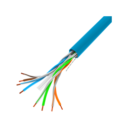 Lanberg LCU6-10CC-0305-B U/UTP CCA 1Gb/s 250 MHz 305m árnyékolatlan réz bevonatú alumínium kék fali kábel