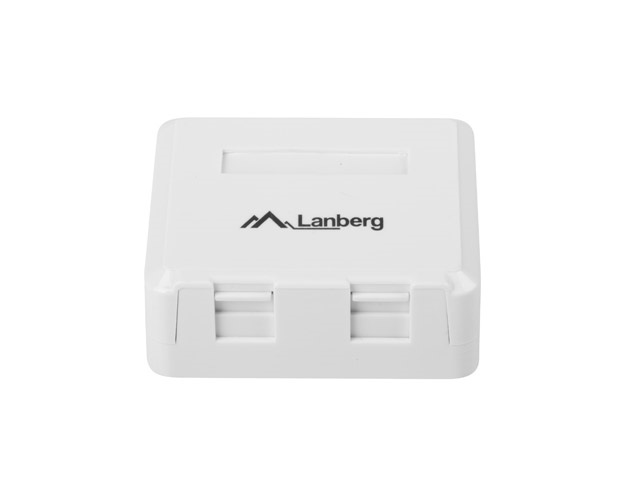 Lanberg OK1-0002-W 2 portos falon kívüli üres doboz modul nélkül