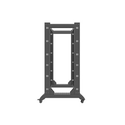 Lanberg OR01-6827-B 19" 27U SZÉL:600mm MÉLY:800mm MAG:1472mm lapraszerelt fekete rack keret