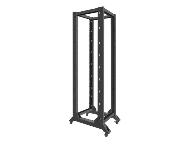 Lanberg OR01-6842-B 19" 42U SZÉL:600mm MÉLY:800mm MAG:2138mm lapraszerelt fekete rack keret