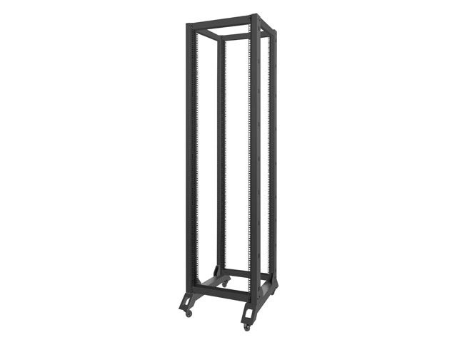 Lanberg OR01-6842-B 19" 42U SZÉL:600mm MÉLY:800mm MAG:2138mm lapraszerelt fekete rack keret