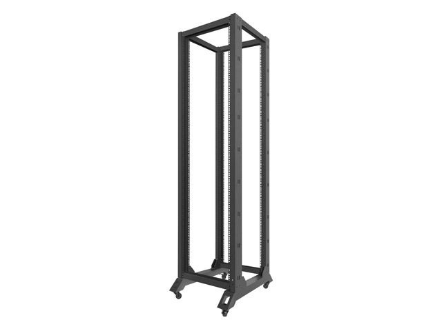 Lanberg OR01-6842-B 19" 42U SZÉL:600mm MÉLY:800mm MAG:2138mm lapraszerelt fekete rack keret