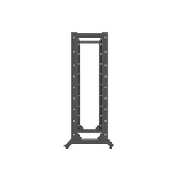 Lanberg OR01-6842-B 19" 42U SZÉL:600mm MÉLY:800mm MAG:2138mm lapraszerelt fekete rack keret