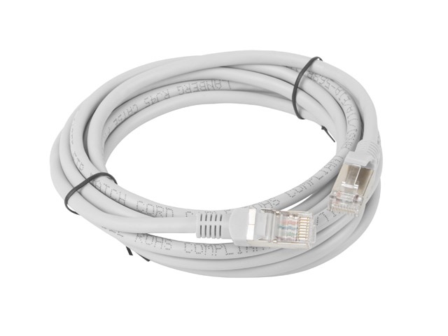 Lanberg PCF5-10CC-0300-S Cat.5e F/UTP PVC CCA árnyékolt réz bevonatú alumínium szürke patch kábel 3m