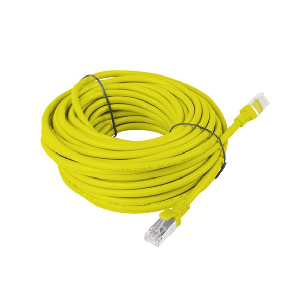 Lanberg PCF5-10CC-1500-Y Cat.5e F/UTP PVC CCA árnyékolt réz bevonatú alumínium sárga patch kábel 15m
