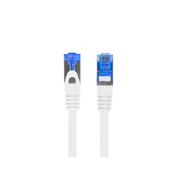 Lanberg PCF6A-10CC-0050-W Cat.6A S/FTP LSZH réz bevonatú alumínium fehér patch kábel 0,5m