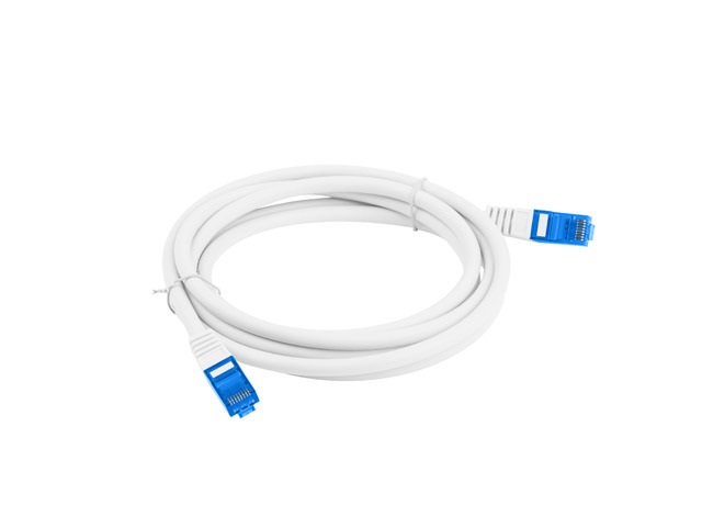 Lanberg PCF6A-10CC-0100-W Cat.6A S/FTP LSZH réz bevonatú alumínium fehér patch kábel 1m