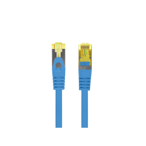 Lanberg PCF6A-10CU-0025-B Cat.6A S/FTP AWG27 LSZH árnyékolt kék patch kábel 0,25m