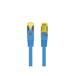 Lanberg PCF6A-10CU-0025-B Cat.6A S/FTP AWG27 LSZH árnyékolt kék patch kábel 0,25m