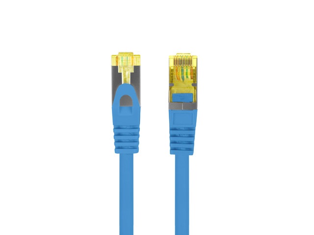 Lanberg PCF6A-10CU-0025-B Cat.6A S/FTP AWG27 LSZH árnyékolt kék patch kábel 0,25m