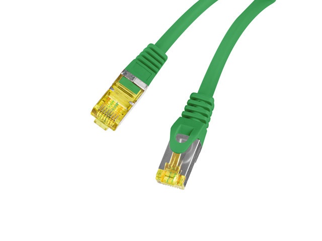 Lanberg PCF6A-10CU-0025-G Cat.6A S/FTP AWG27 LSZH árnyékolt zöld patch kábel 0,25m