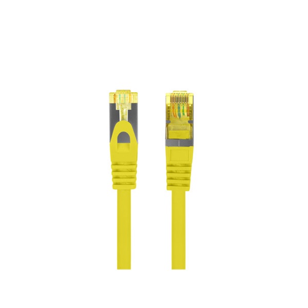 Lanberg PCF6A-10CU-0025-Y Cat.6A S/FTP AWG27 LSZH árnyékolt sárga patch kábel 0,25m